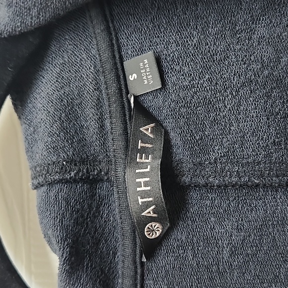 Athleta Black Vista Hooded Open Cardigan Sweatshirt, Size S - Picture 4 of 6